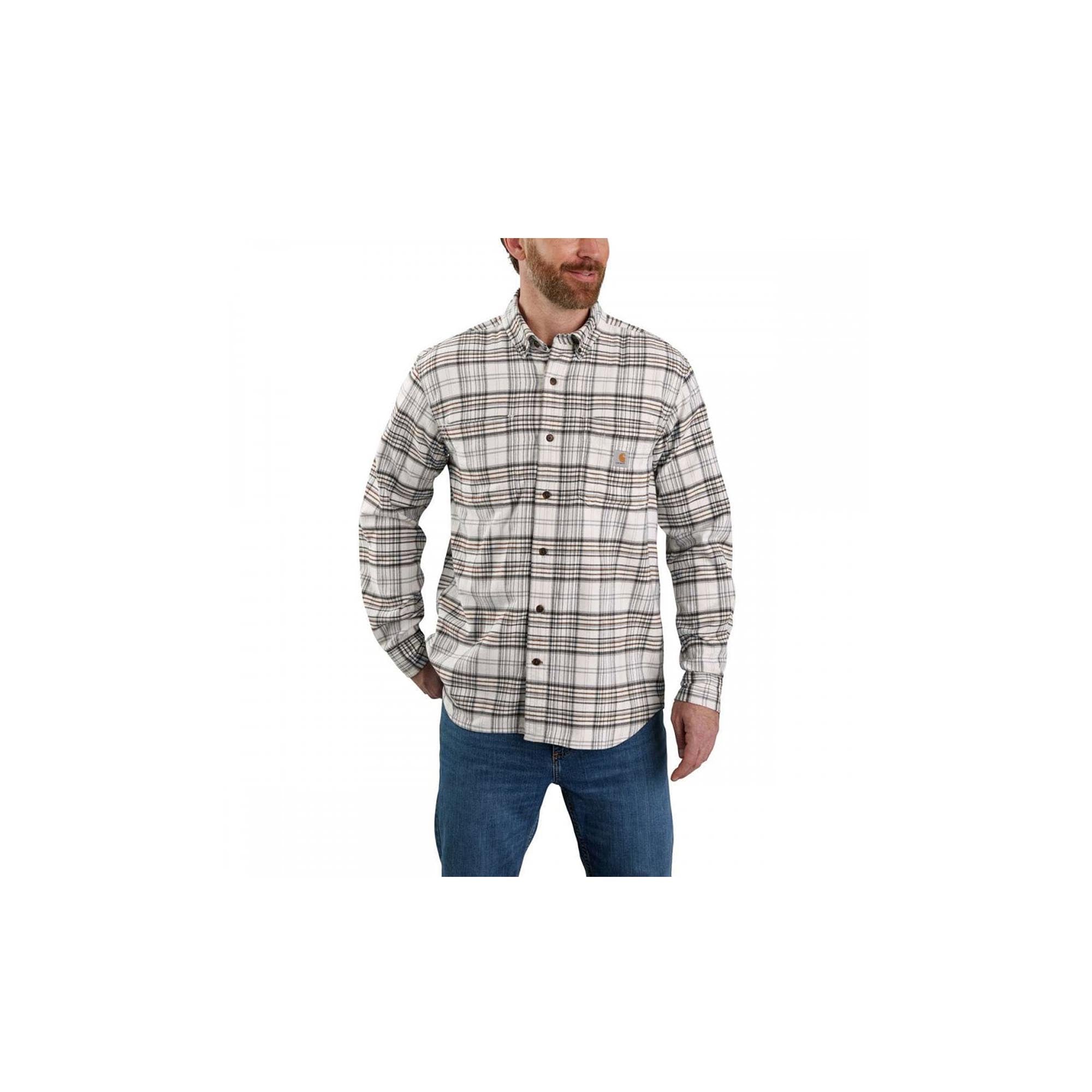 Carhartt Rugged Flex Relaxed Fit Midweight Flannel Long-Sleeve Plaid S –  Shoeteria