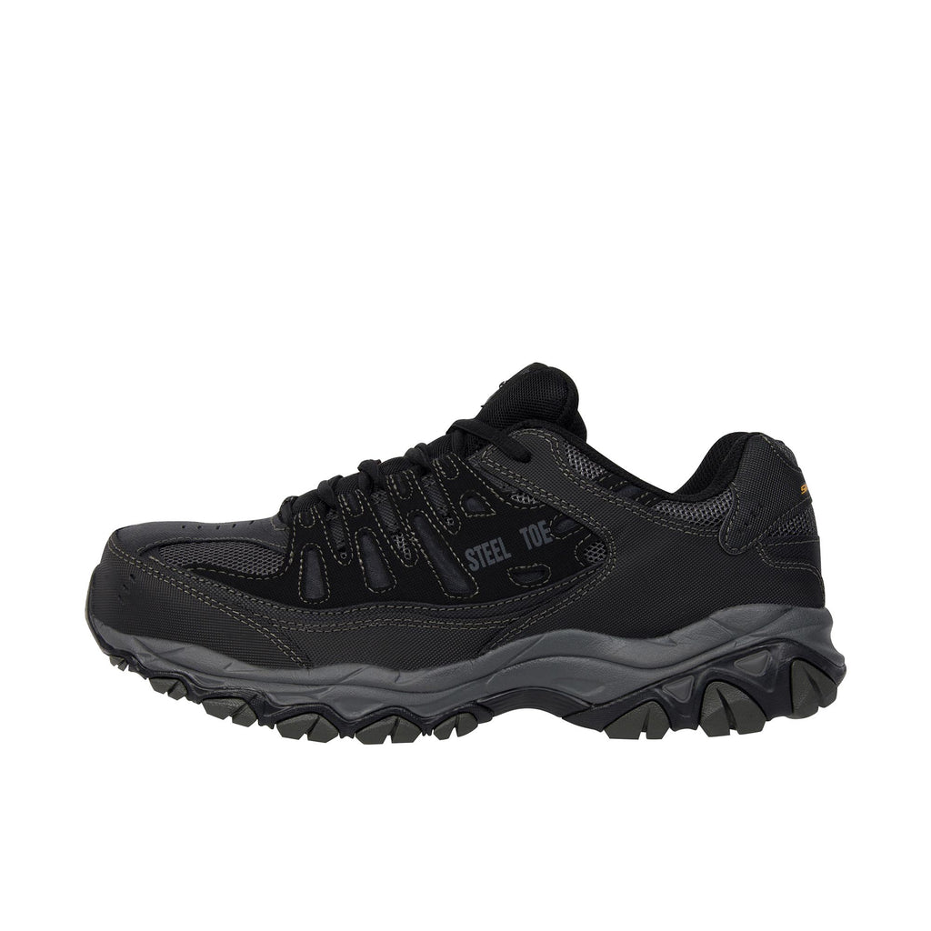 Skechers Cankton Steel Toe Black Charcoal Shoeteria