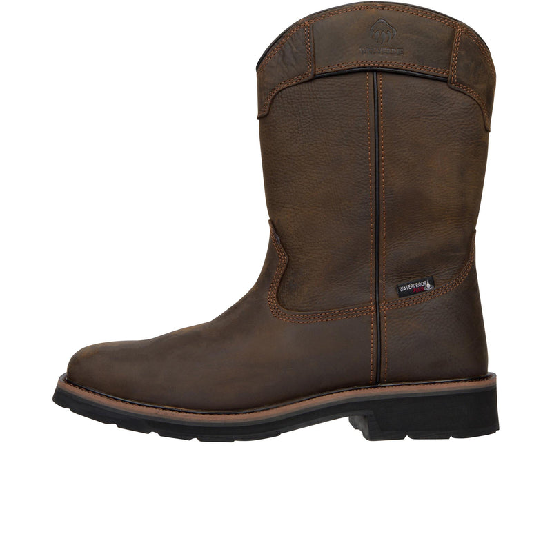 Load image into Gallery viewer, Wolverine Rancher Pull Tab Welly Steel Toe Left Profile
