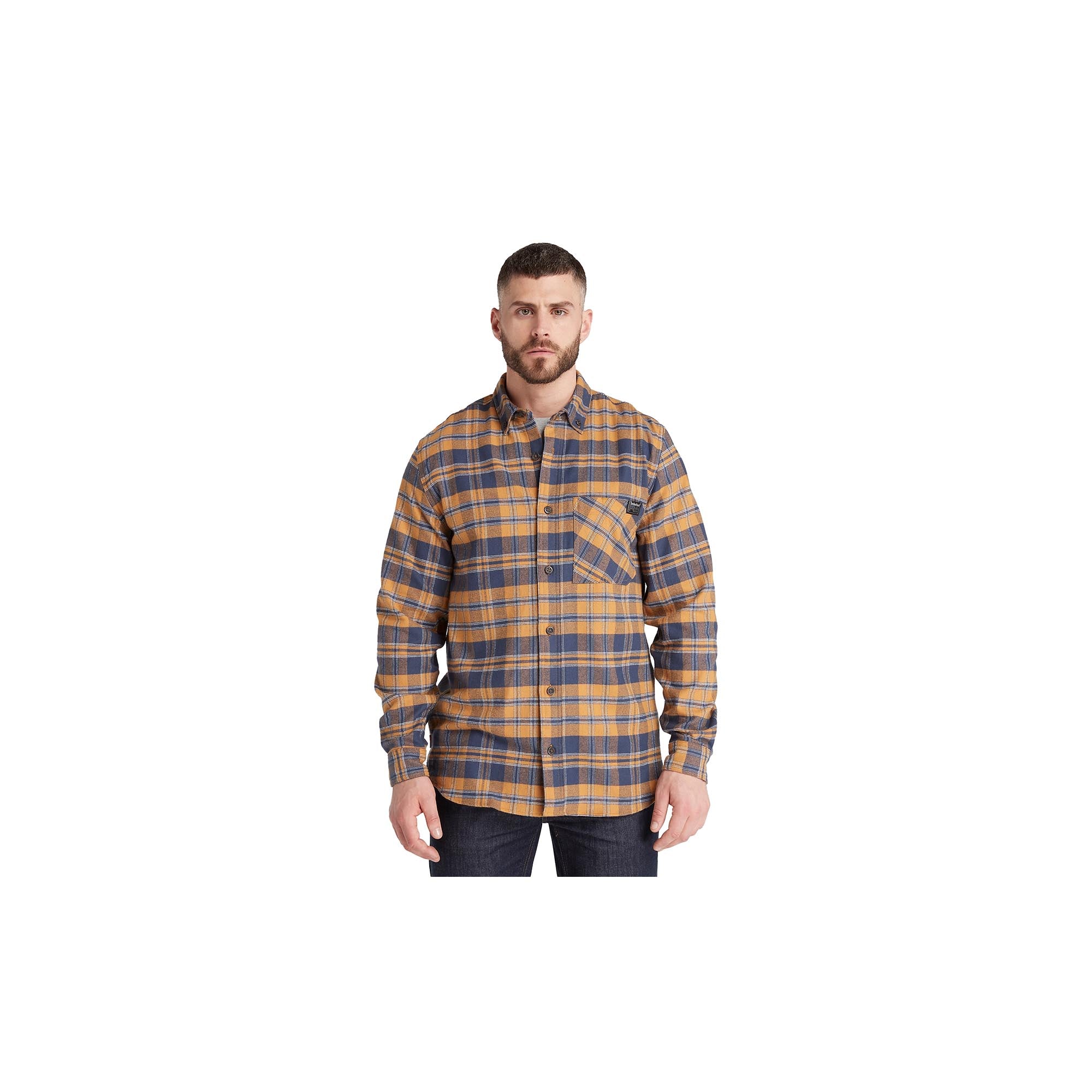 Timberland Pro Woodfort Mid Weight Flannel Shirt 2.0 Wheat Boot YD