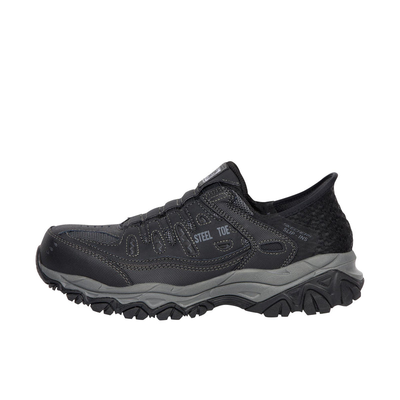 Skechers Slip Ins - Cankton - Faison Steel Toe Black – Shoeteria