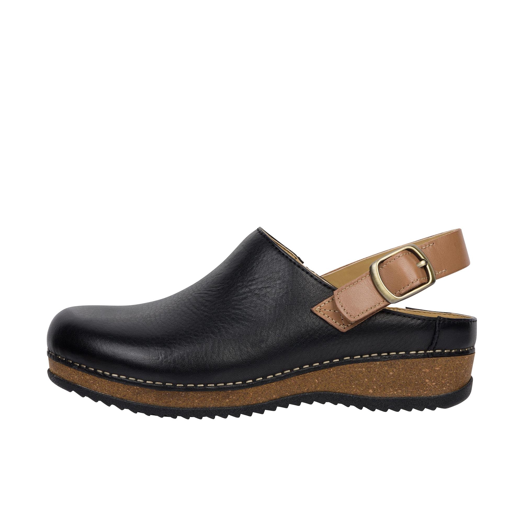 Dansko Womens Melrose Merrin Black Waxy Milled | Shoeteria