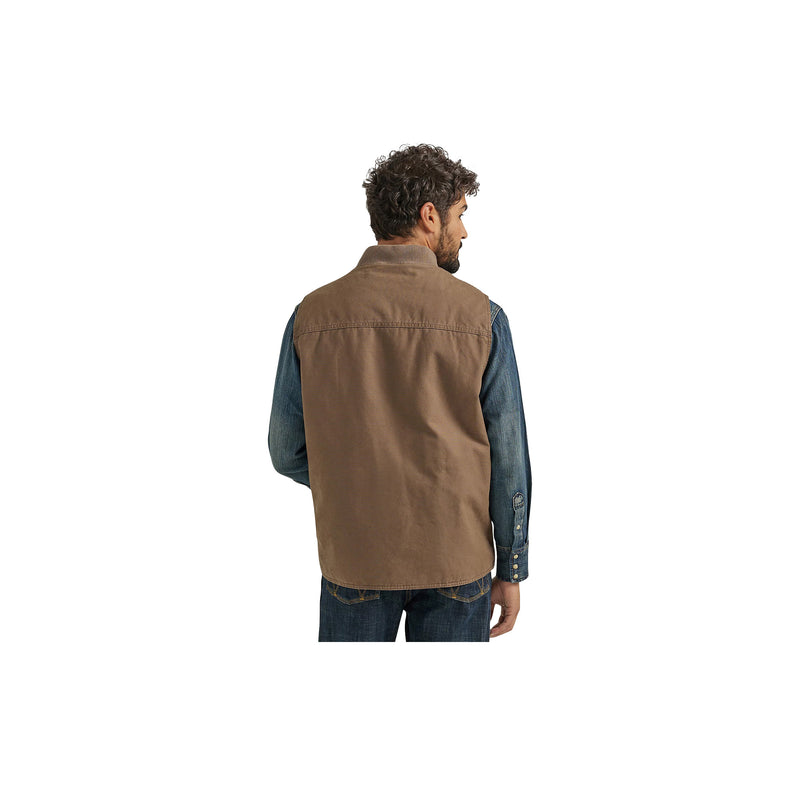 Load image into Gallery viewer, Wrangler Zipper Vest Quilted Lined Back View
