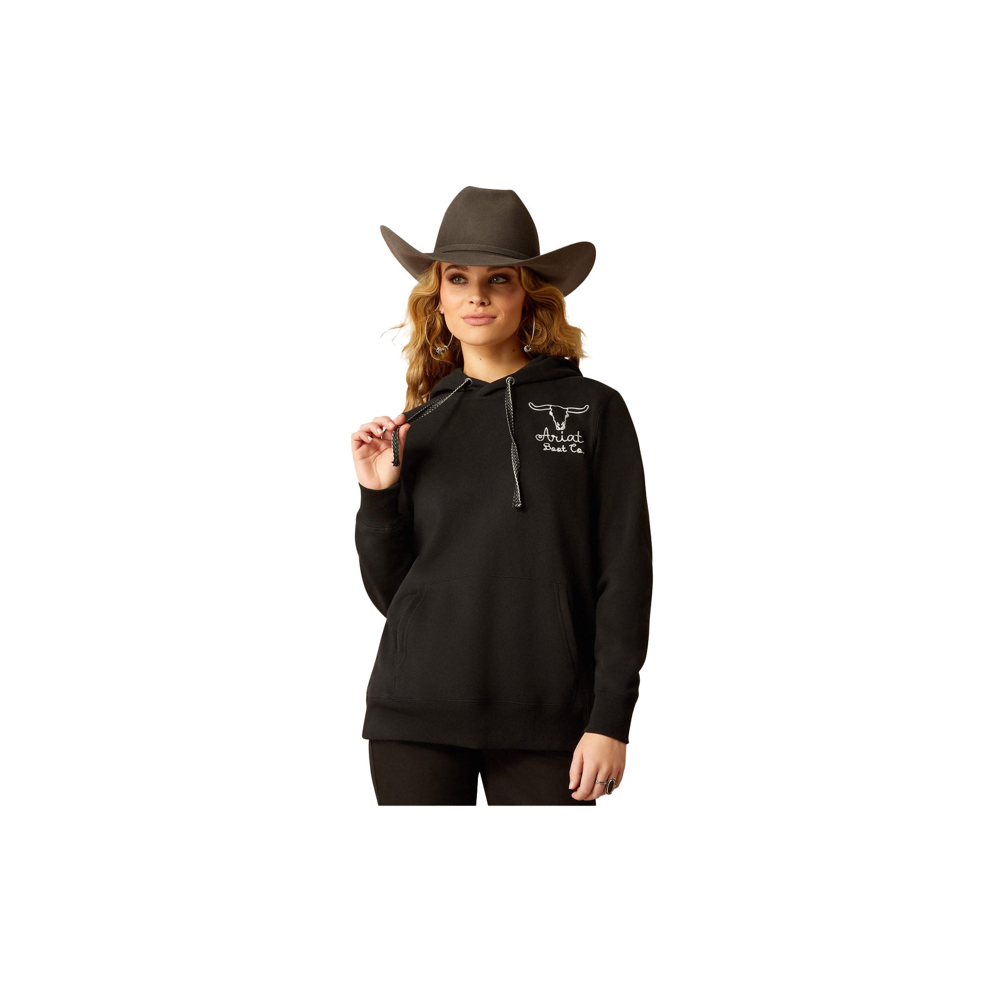 Ariat Womens Steer Stitch Hoodie Black