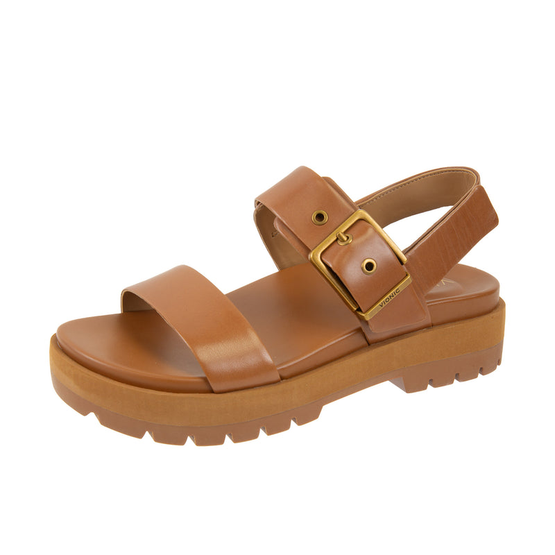 Load image into Gallery viewer, Vionic Womens Torrance Platform Lug Sandal Tan
