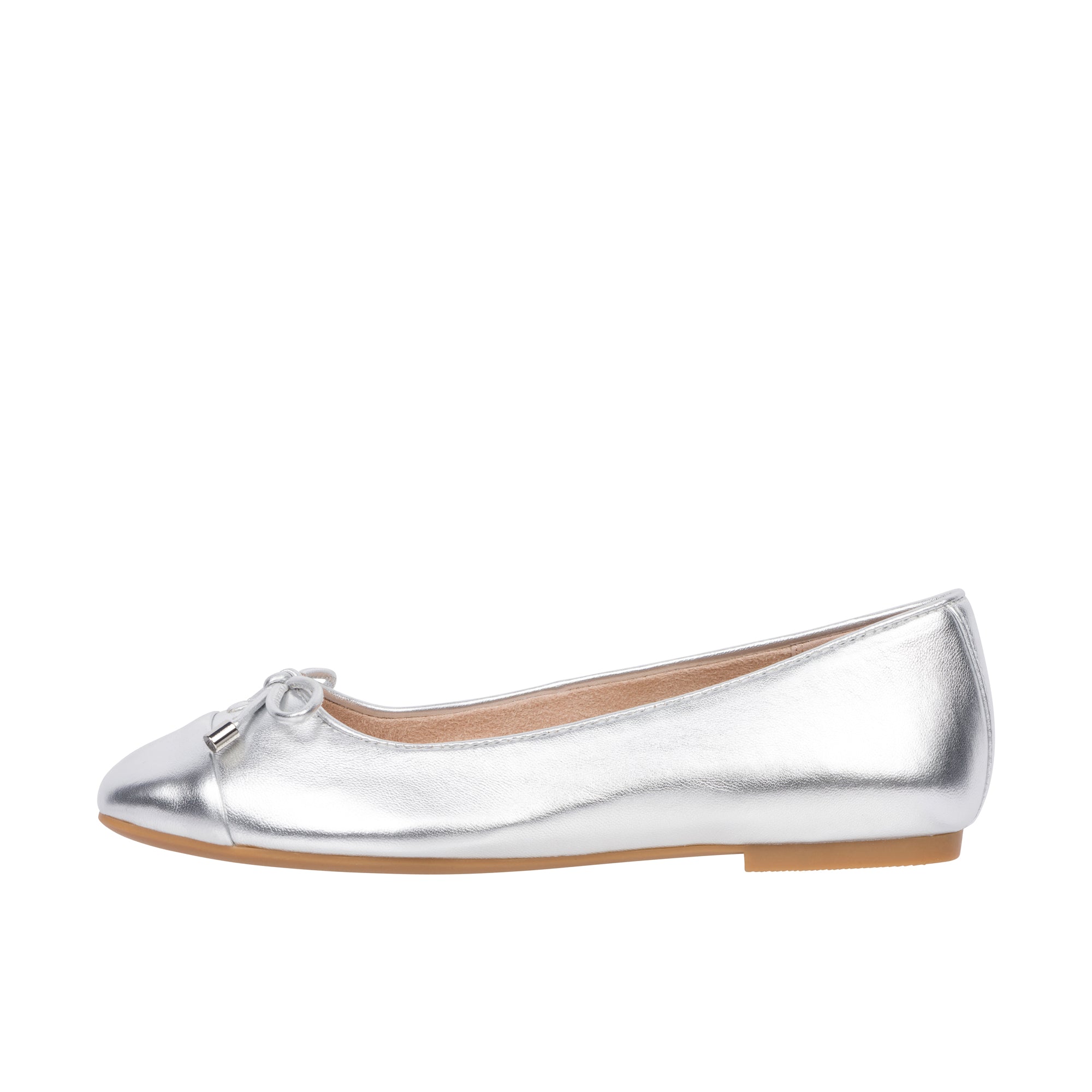 Vionic Womens Klara Ballet Flat Silver